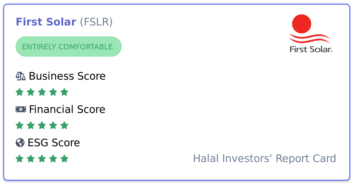 Is First Solar (FSLR) Stock Halal To Invest In?