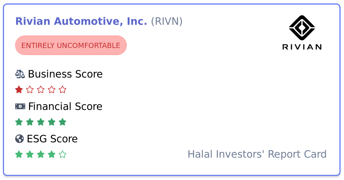 Is Rivian Automotive, Inc. (RIVN) Stock Halal To Invest In?